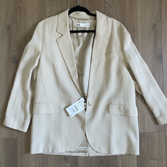 Straight cut buttoned blazer | Zara - Picture 5 of 6